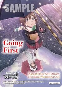 Going First (Rascal Does Not Dream of a Sister Venturing Out)