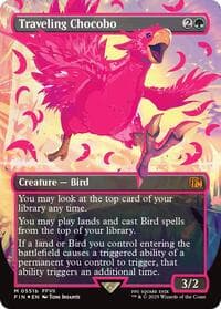 Traveling Chocobo (Borderless) (Neon Ink Pink)