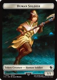 Human Soldier // Hero (0009) Double-Sided Token