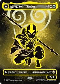 Aang, Swift Savior (Borderless) (Neon Ink Foil)