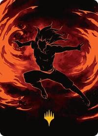 Ozai, the Phoenix King Art Card (Gold-Stamped Planeswalker Symbol)