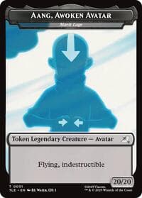 Aang, Awoken Avatar - Marit Lage // Treasure Double-Sided Token