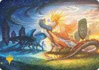 Celestial Reunion Art Card (19/54) (Gold-Stamped Planeswalker Symbol)