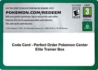 Code Card - Perfect Order Pokemon Center Elite Trainer Box