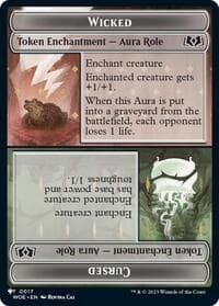 Wicked Role / Cursed Role (WOE) // Treasure (MH3) Double-sided Token