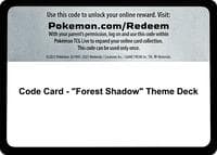 Code Card - "Forest Shadow" Theme Deck
