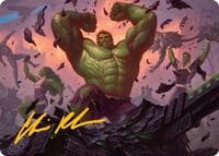 HULK SMASH! Art Card (Gold-Stamped Signature)