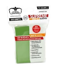 Double Matte Sleeve - Supreme Sleeves Japanese Size Matte Green (60-Pack)
