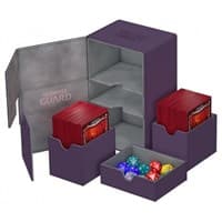 Twin Flip 'n' Tray Deck Case - Purple (Holds 160+)