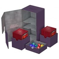 Twin Flip 'n' Tray Deck Case - Purple (Holds 200+)