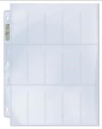 Ultra Pro Platinum Hologram 15-Pocket Pages - 3-Holes, 1.5" x 2.5" (100-Pack)