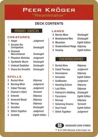2003 Peer Kroger Decklist Card