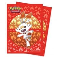 Pokemon Sword & Shield Deck Protector: Galar Starters - Scorbunny (65-Pack)