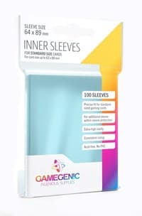 GameGenic Inner Sleeves - Clear (100-Pack) (Classic)