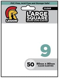 Clear Board Game Sleeves - Large Square (50-Pack)