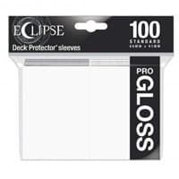 PRO-Gloss Eclipse Standard Deck Protector Sleeves - Artic White (100-Pack)