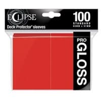 PRO-Gloss Eclipse Standard Deck Protector Sleeves - Apple Red (100-Pack)