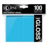 PRO-Gloss Eclipse Standard Deck Protector Sleeves - Sky Blue (100-Pack)