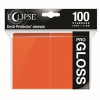 PRO-Gloss Eclipse Standard Deck Protector Sleeves - Pumpkin Orange (100-Pack)
