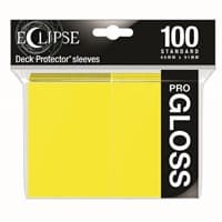 PRO-Gloss Eclipse Standard Deck Protector Sleeves - Lemon Yellow (100-Pack)