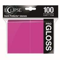 PRO-Gloss Eclipse Standard Deck Protector Sleeves - Hot Pink (100-Pack)