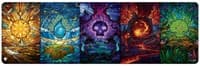 Dominaria United Stained Glass Land Medley Playmat for Magic: The Gathering (8ft)