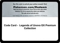 Code Card - Legends of Unova GX Premium Collection