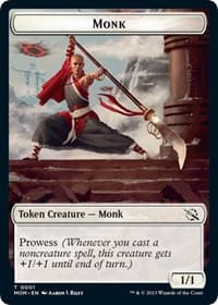 Monk // Phyrexian Saproling Double-Sided Token