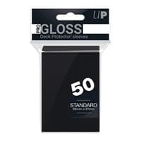 PRO-Gloss Standard Deck Protectors - Black (50-Pack) (Modern Logo)