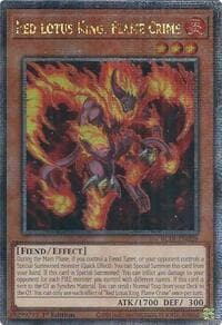 Red Lotus King, Flame Crime (Quarter Century Secret Rare)