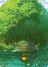 Forest Art Card (Gold-Stamped Planeswalker Symbol)